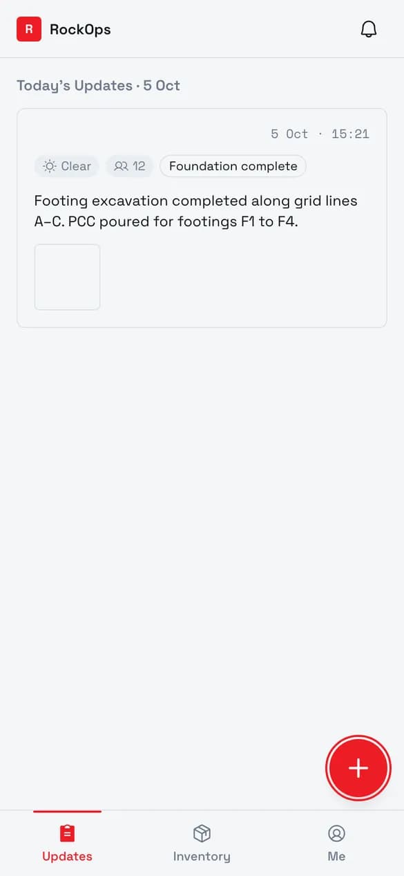 Tap + on Updates