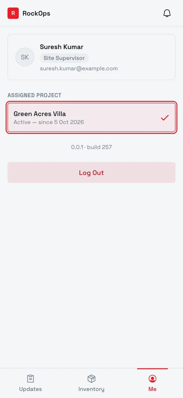 Check your assigned projects